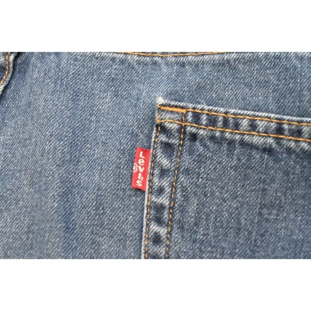 Levi's 550 Relaxed Fit Straight Blue Denim Jeans‎ Rugged Mens Sz 42 x 30